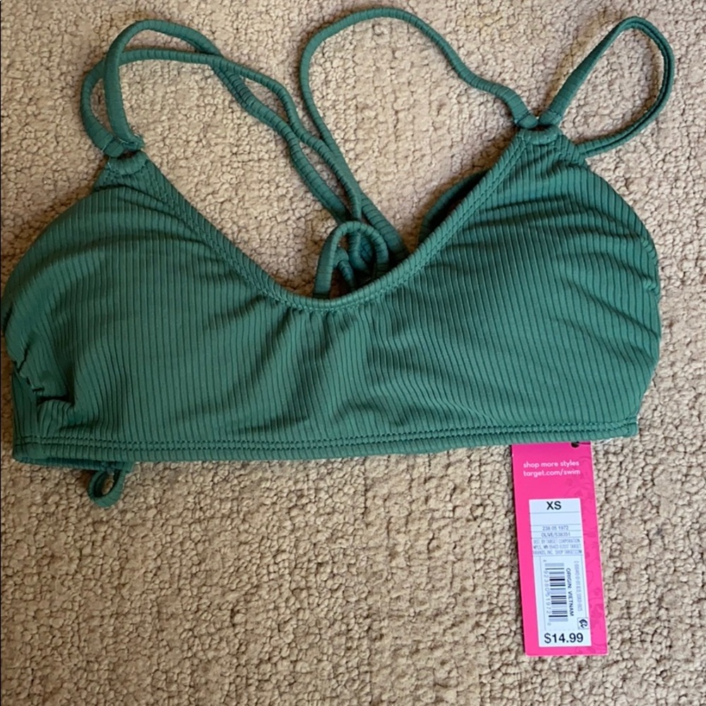 Green bikini top
